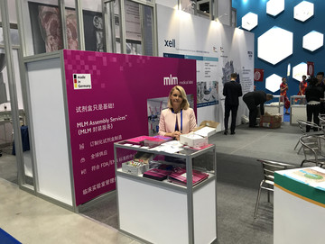 Dr. Katja Neuer at the NRW booth at China International Medical Exp